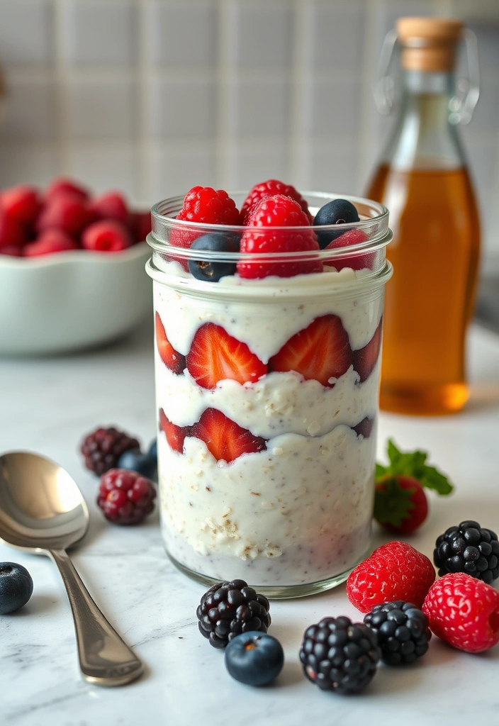 Meal Prepping for Weight Loss: A Week's Worth of Healthy Ideas - 6. Overnight Oats with Berries