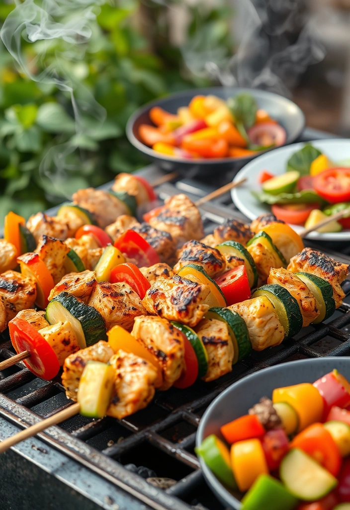 Meal Prepping for Weight Loss: A Week's Worth of Healthy Ideas - 7. Healthy Chicken and Vegetable Skewers