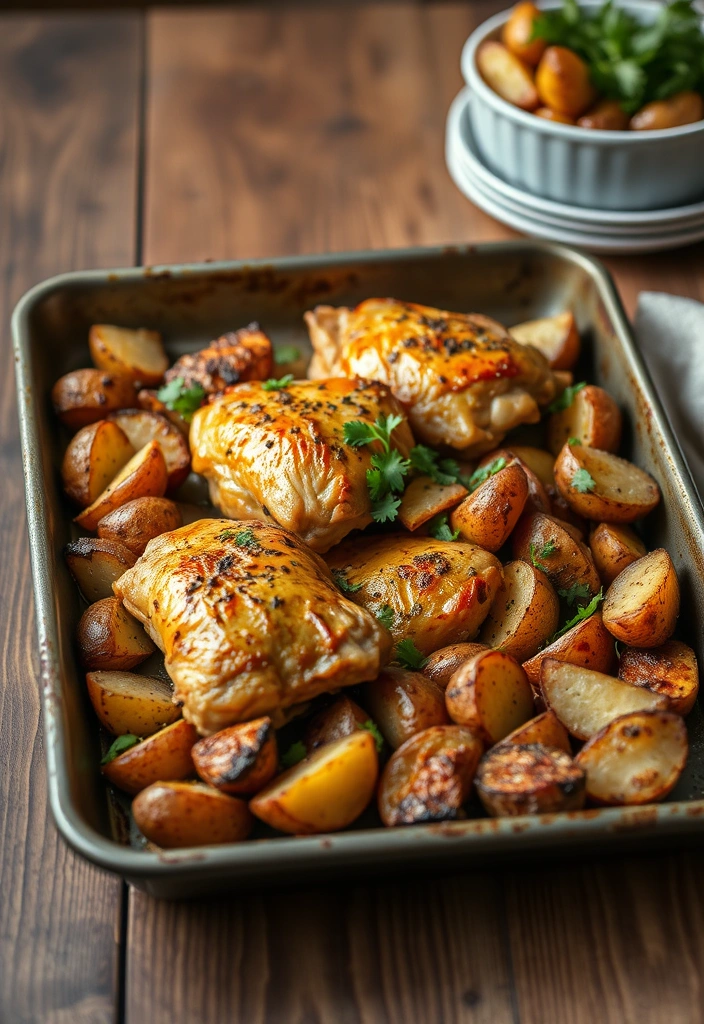 One-Pan Meals in Under 20 Minutes: 10 Recipes You'll Want to Make Tonight! - 8. One-Pan Garlic Butter Chicken and Potatoes