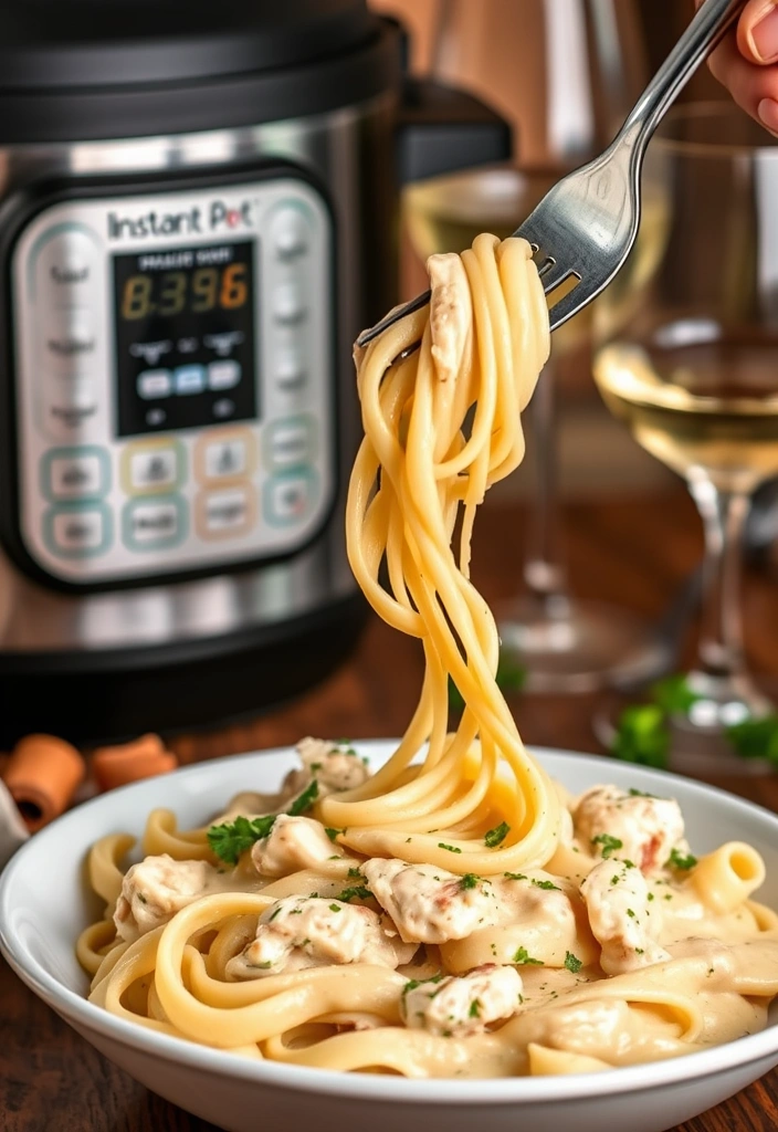 Quick Instant Pot Recipes for Dinner in a Flash - 1. Creamy Chicken Alfredo Pasta