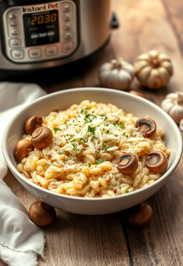 Quick Instant Pot Recipes for Dinner in a Flash - 11. Mushroom Risotto