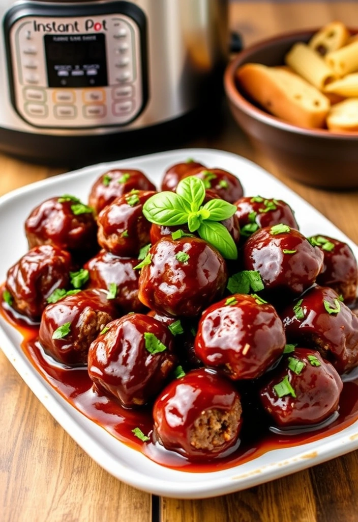 Quick Instant Pot Recipes for Dinner in a Flash - 14. Balsamic Glazed Meatballs