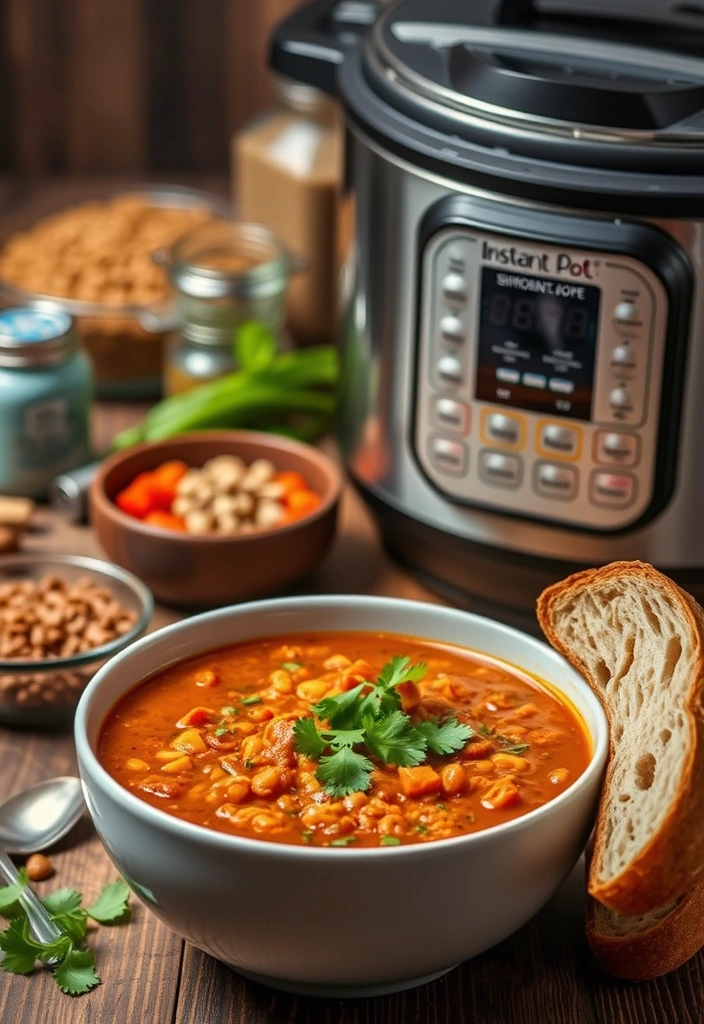 Quick Instant Pot Recipes for Dinner in a Flash - 3. Spicy Lentil Soup