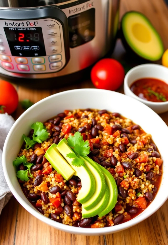 Quick Instant Pot Recipes for Dinner in a Flash - 7. Quinoa and Black Bean Chili