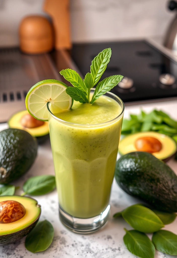 The Best 5-Minute Smoothie Recipes to Start Your Day - 5. Avocado Spinach Smoothie