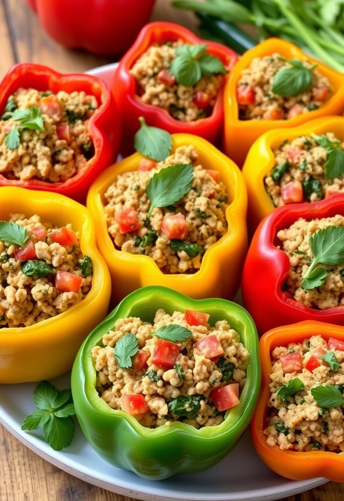 The Cheapest Protein-Packed Meals You Can Make at Home - 9. Turkey and Spinach Stuffed Peppers